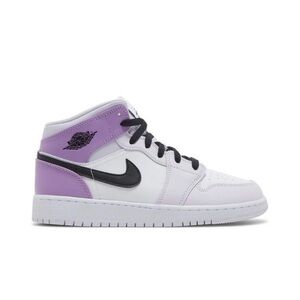Nike Air Jordan Mid White and Purple Sneakers
